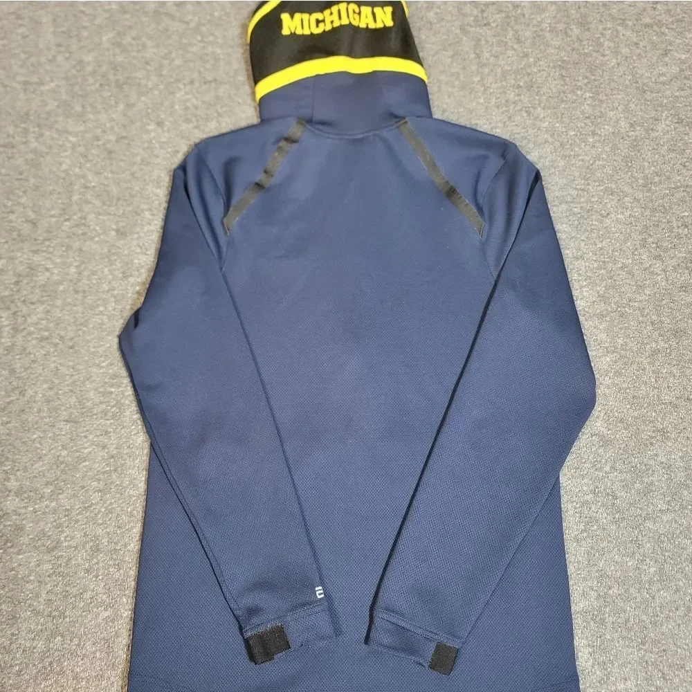 Nike Air Jordan X Michigan Wolverines Therma Full Zip Hoodie Men’s Size M Navy